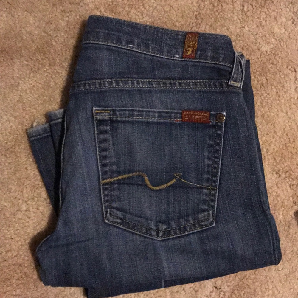 Size 27, 7 for all mankind bootcut Jeans
